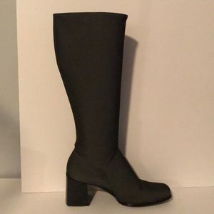 Gray with Silver Sheen Knee High Boot